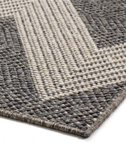 Tapis d’extérieur Zig zag Sunny - gris foncé - close up hoek, thumbnail Tapis d’extérieur Zig zag Sunny - gris foncé - close up hoek, thumbnail