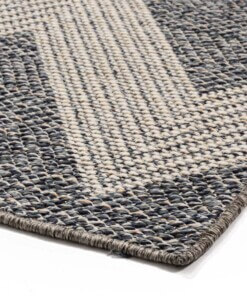 Tapis d’extérieur Zig zag Sunny - bleu foncé - close up hoek, thumbnail Tapis d’extérieur Zig zag Sunny - bleu foncé - close up hoek, thumbnail