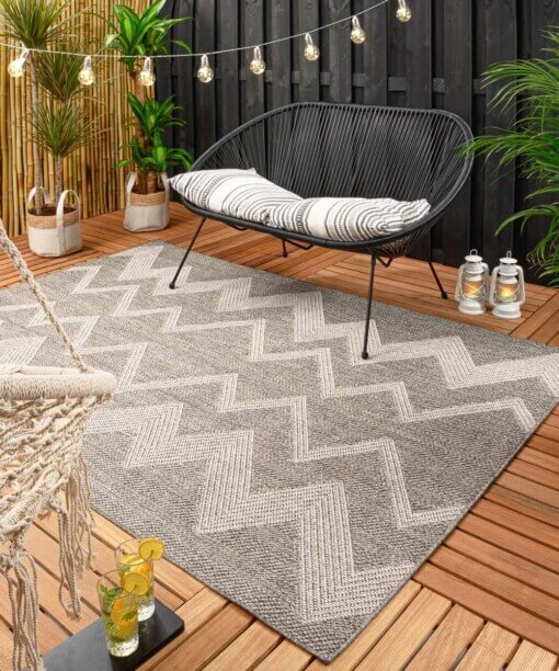 Tapis de balcon Zig zag Sunny - argent - sfeer