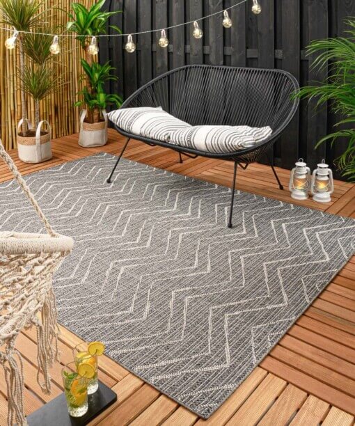 Tapis d’extérieur Zig zag Summer - gris/Crème - sfeer