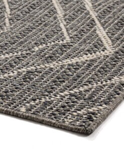 Tapis d’extérieur Zig zag Summer - gris/Crème - close up hoek, thumbnail Tapis d’extérieur Zig zag Summer - gris/Crème - close up hoek, thumbnail