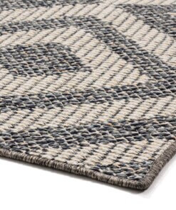 Tapis d’extérieur losange Kjeld - bleu/Crème - close up hoek, thumbnail Tapis d’extérieur losange Kjeld - bleu/Crème - close up hoek, thumbnail