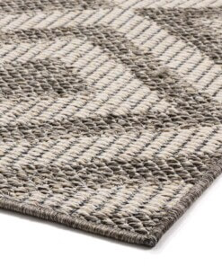 Tapis de balcon losange Kjeld - gris/Crème - close up hoek, thumbnail Tapis de balcon losange Kjeld - gris/Crème - close up hoek, thumbnail