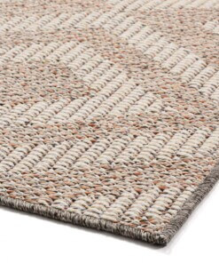 Tapis de balcon losange Kjeld - Vieux rose/Crème - close up hoek, thumbnail Tapis de balcon losange Kjeld - Vieux rose/Crème - close up hoek, thumbnail