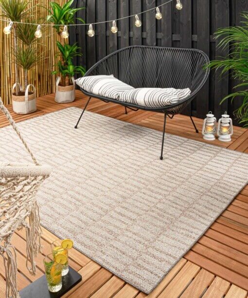 Tapis de balcon Aspect Pierre - Vieux rose/Crème - sfeer