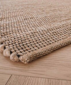 Tapis laine Lett - beige - close up hoek, thumbnail Tapis laine Lett - beige - close up hoek, thumbnail