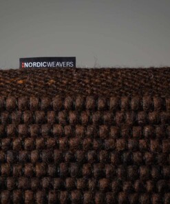 Tapis laine Lett - Couleur cacao - close up zijkant, thumbnail Tapis laine Lett - Couleur cacao - close up zijkant, thumbnail