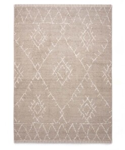 Tapis berbère Beni Ouarain Soufian - gris clair/Crème - overzicht boven