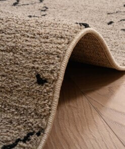 Tapis berbère Beni Ouarain Soufian - gris/noir - close up vouw, thumbnail Tapis berbère Beni Ouarain Soufian - gris/noir - close up vouw, thumbnail