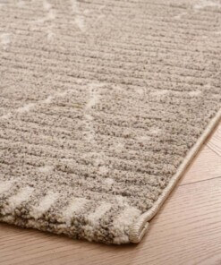 Tapis berbère Beni Ouarain Soufian - gris clair/Crème - close up hoek, thumbnail Tapis berbère Beni Ouarain Soufian - gris clair/Crème - close up hoek, thumbnail