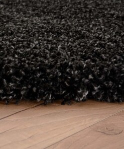 Tapis Rond poils longs Shaggy Grand - gris anthracite Tapis Rond poils longs Shaggy Grand - gris anthracite