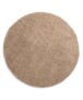 Tapis Rond poils longs Shaggy Grand - beige - overzicht boven, thumbnail