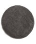 Tapis Rond poils longs Shaggy Grand - gris foncé - overzicht boven, thumbnail