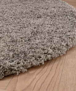 Tapis Rond poils longs Shaggy Grand - gris clair