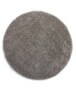 Tapis Rond poils longs Shaggy Grand - gris clair - overzicht boven, thumbnail