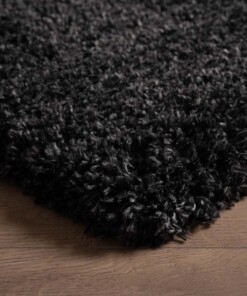 Tapis poils longs - Cozy Shaggy - Anthracite - close up hoek, thumbnail Tapis poils longs - Cozy Shaggy - Anthracite - close up hoek, thumbnail