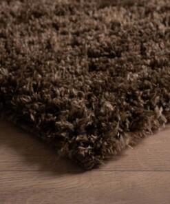 Tapis poils longs - Cozy Shaggy - marron - close up hoek, thumbnail Tapis poils longs - Cozy Shaggy - marron - close up hoek, thumbnail