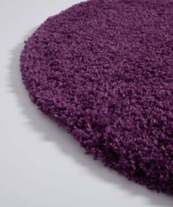 Tapis poils longs Rond - Cozy Shaggy - violet - close up zijkant, thumbnail Tapis poils longs Rond - Cozy Shaggy - violet - close up zijkant, thumbnail
