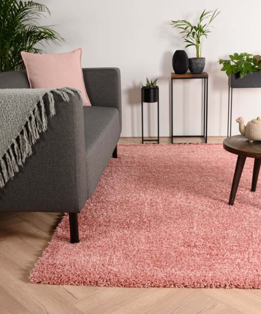 Tapis de couloir poils longs Shaggy Trend - rose - sfeer