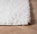 Tapis Carré poils longs Shaggy Trend - blanc - close up hoek, thumbnail