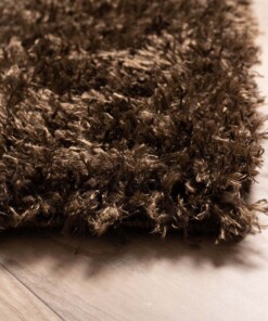 Tapis poils longs Posh - marron - close up hoek, thumbnail Tapis poils longs Posh - marron - close up hoek, thumbnail