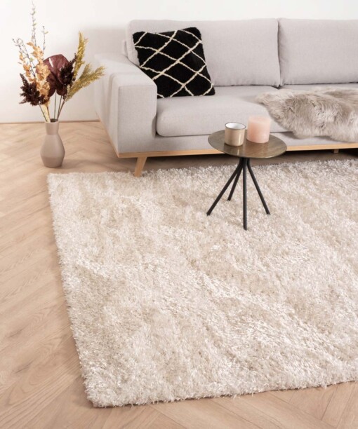 Tapis poils longs Posh - Crème beige - sfeer