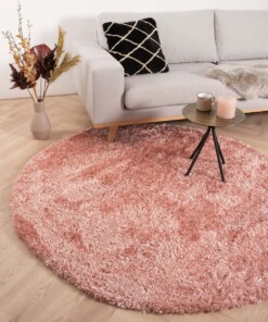 Tapis poils longs Rond Posh - rose - sfeer, thumbnail