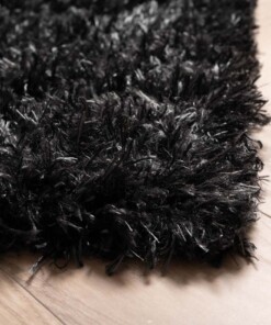 Tapis poils longs Posh - Anthracite - close up hoek, thumbnail Tapis poils longs Posh - Anthracite - close up hoek, thumbnail