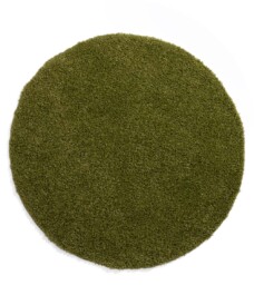 Tapis Rond poils longs Shaggy Trend - vert - overzicht boven, thumbnail