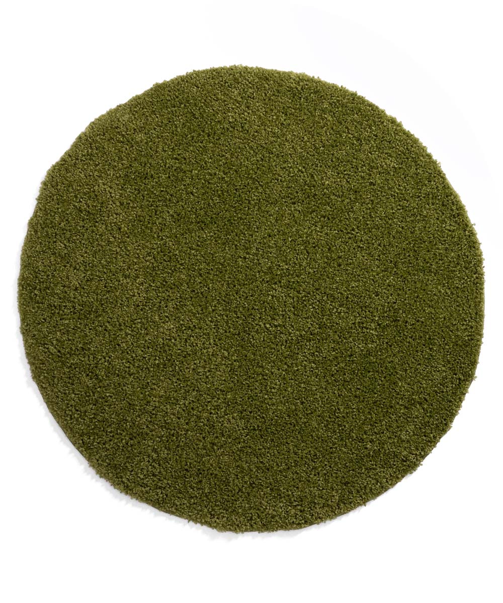 Tapis Rond poils longs Shaggy Trend - vert - overzicht boven Tapis Rond poils longs Shaggy Trend - vert - overzicht boven