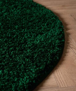 Tapis rond poils longs Shaggy Trend - vert émeraude - close up zijkant, thumbnail Tapis rond poils longs Shaggy Trend - vert émeraude - close up zijkant, thumbnail