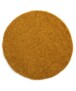 Tapis rond poils longs Shaggy Trend - jaune moutarde - overzicht boven, thumbnail