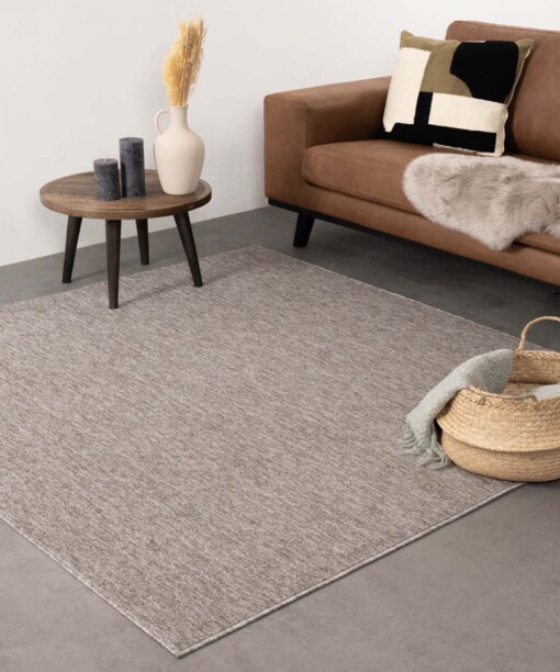 Tapis bouclé Carré Lush - taupe - sfeer