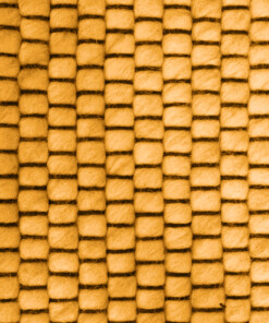 Tapis en laine Rond Lett - jaune moutarde - close up