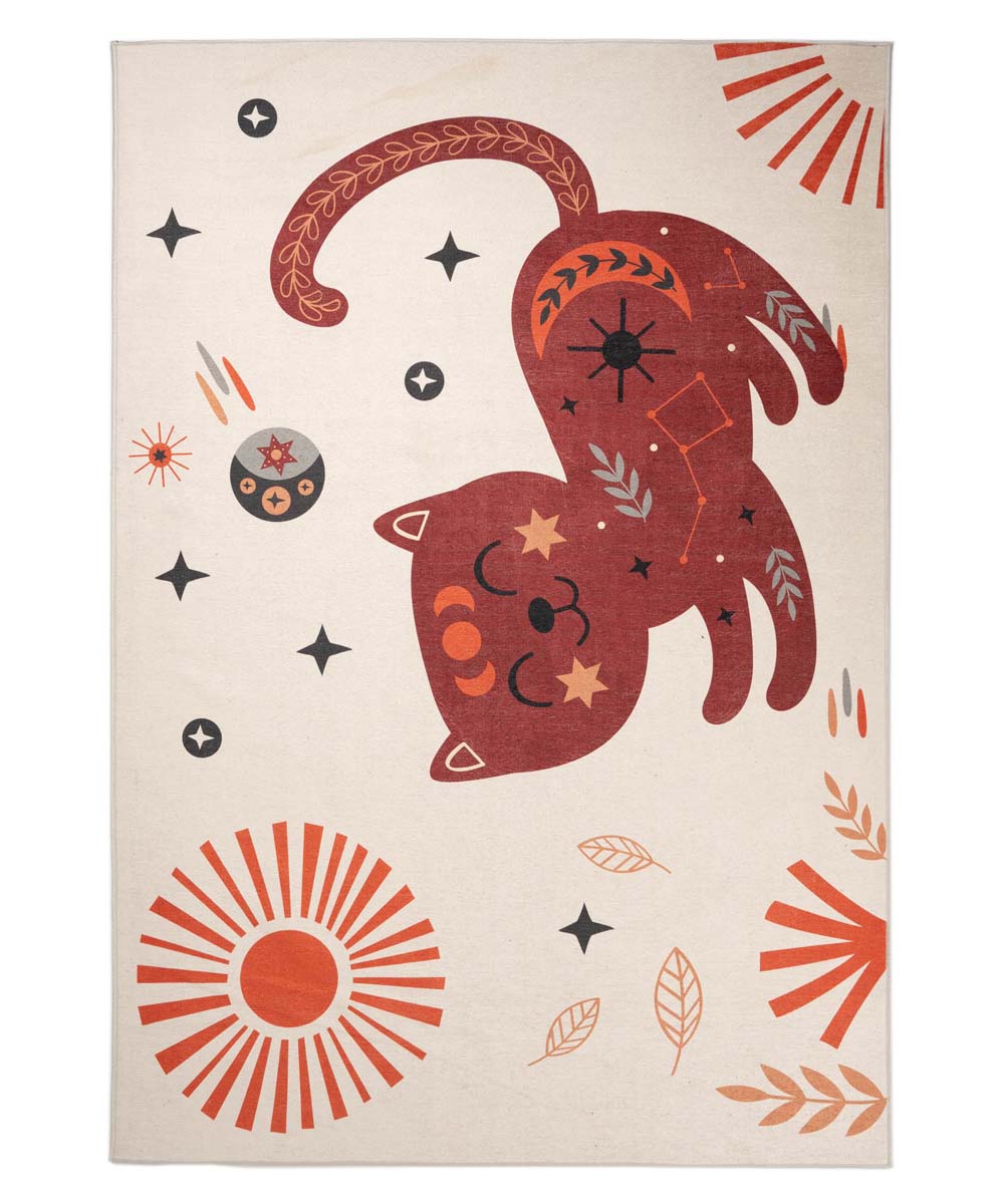 Tapis enfant chat - Happy Dreams multicolore - overzicht boven Tapis enfant chat - Happy Dreams multicolore - overzicht boven
