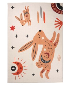 Tapis enfant lapin - Happy Dreams multicolore - overzicht boven
