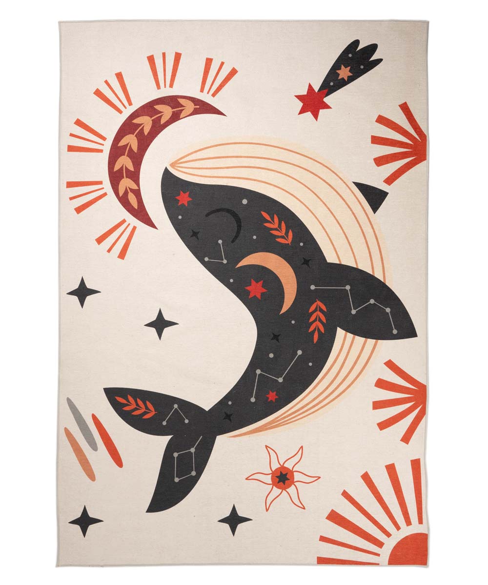 Tapis enfant baleine - Happy Dreams multicolore - overzicht boven Tapis enfant baleine - Happy Dreams multicolore - overzicht boven
