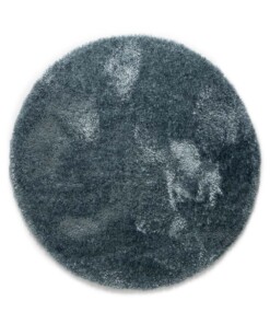 Tapis poils longs Rond Posh - bleu - overzicht boven