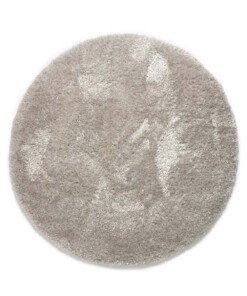 Tapis rond poils longs Posh - gris clair - overzicht boven