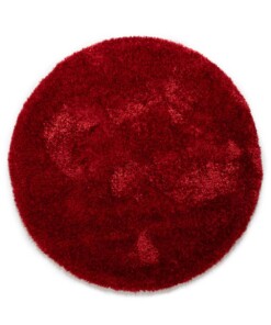 Tapis poils longs Rond Posh - rouge - overzicht boven, thumbnail Tapis poils longs Rond Posh - rouge - overzicht boven, thumbnail