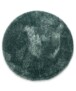 Tapis poils longs Rond Posh - turquoise - overzicht boven, thumbnail