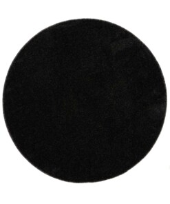 Tapis Rond poil ras Fine - Anthracite - overzicht boven