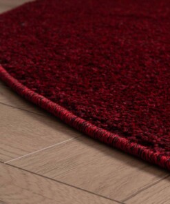Tapis Rond poil ras Fine - rouge - close up, thumbnail Tapis Rond poil ras Fine - rouge - close up, thumbnail