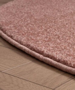 Tapis Rond poil ras Fine - rose - close up, thumbnail Tapis Rond poil ras Fine - rose - close up, thumbnail