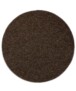 Tapis bouclé Rond Lush - marron - overzicht boven, thumbnail