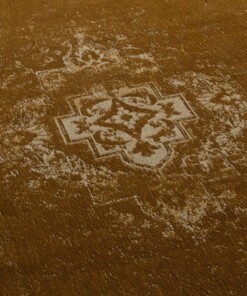 Tapis vintage - Nomad - jaune moutarde - close up, thumbnail Tapis vintage - Nomad - jaune moutarde - close up, thumbnail