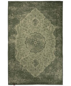 Tapis vintage - Village - vert - overzicht boven