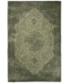 Tapis vintage - Village - vert - overzicht boven, thumbnail