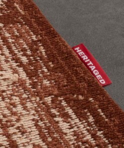 Tapis vintage - Village - marron rouille - close up, thumbnail Tapis vintage - Village - marron rouille - close up, thumbnail