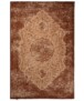 Tapis vintage - Village - marron rouille - overzicht boven, thumbnail